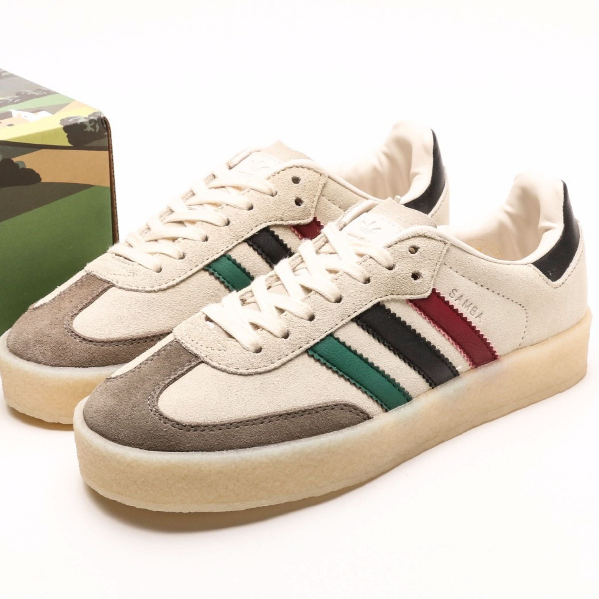 Adidas x Kith x Clarks Samba "Kithmas - Multi-Color Stripes"