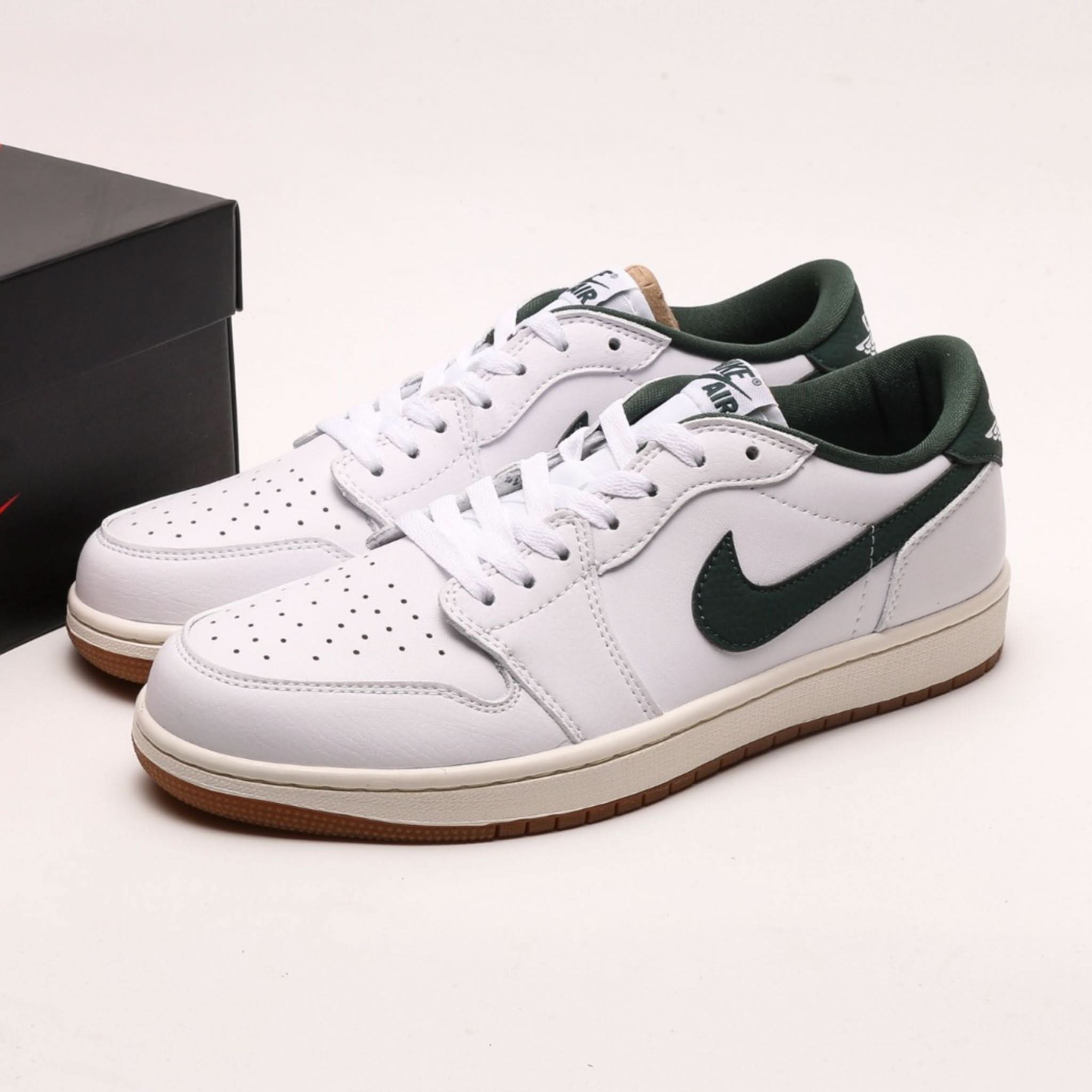 Air Jordan 1 Low White-Oxidized Green