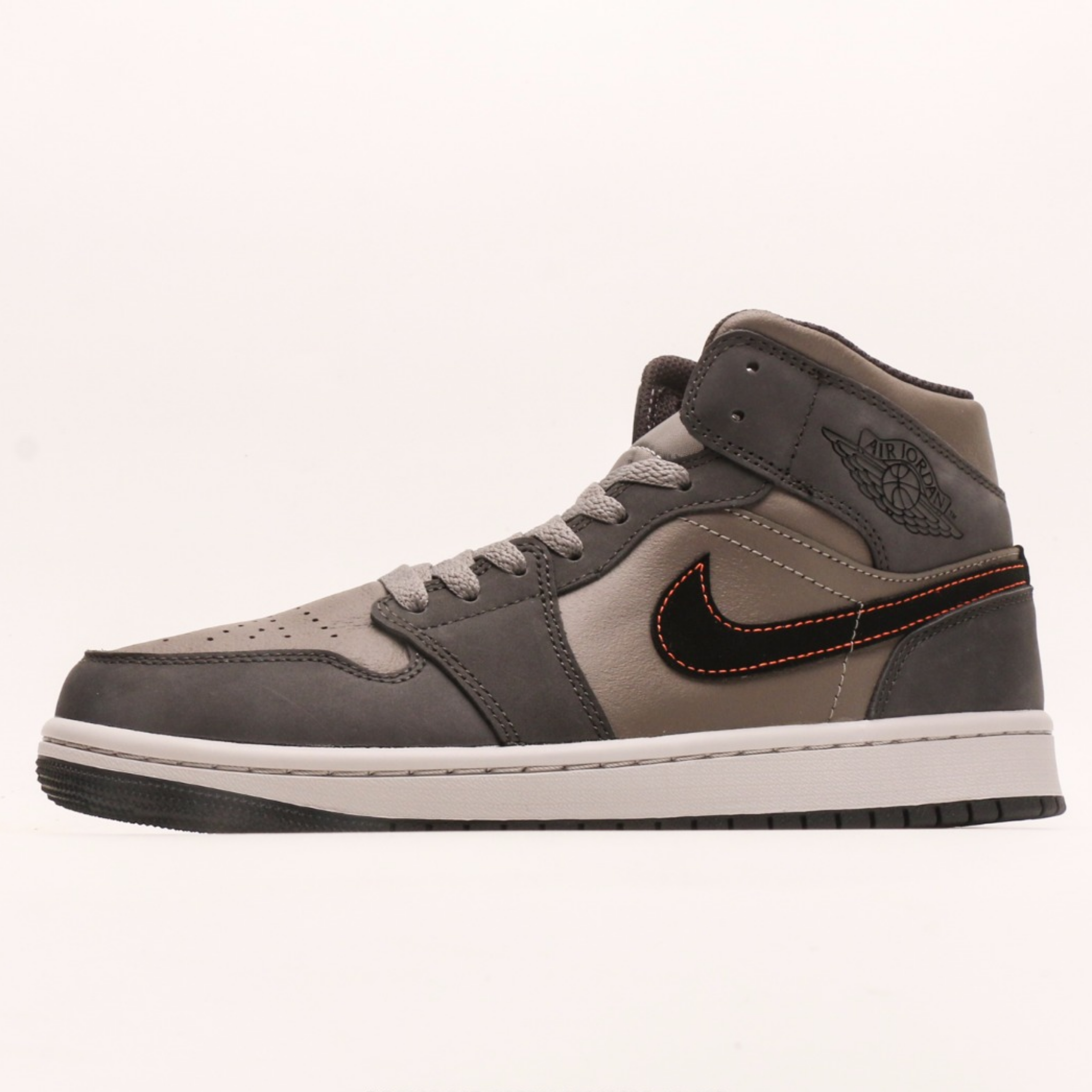 Air Jordan 1 Mid 'Grey-Orange'