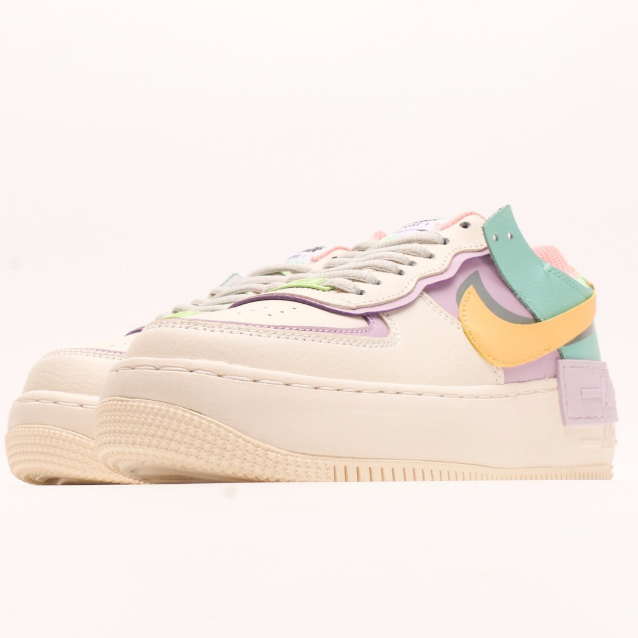 Nike Air Force 1 Shadow Yellow-Pink Swoosh