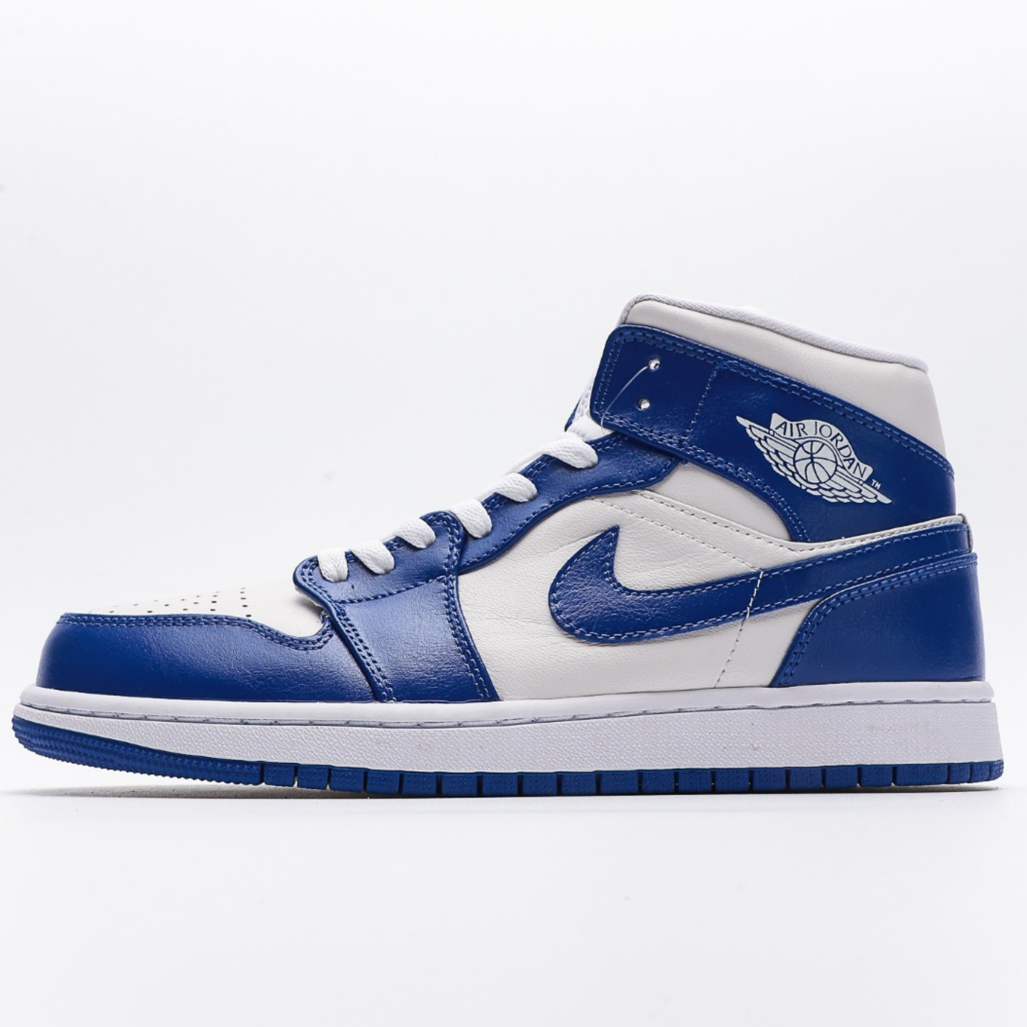 Wmns Air Jordan 1 Mid 'Blue-White'