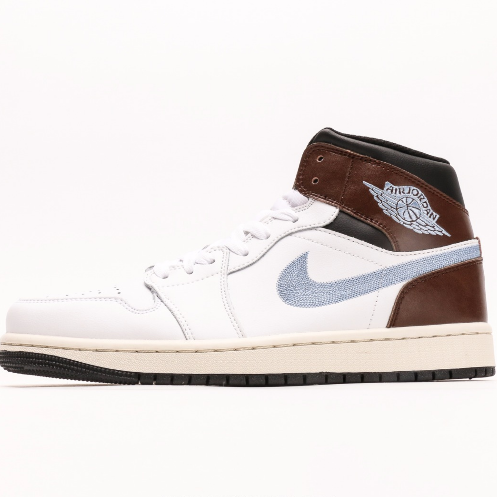 Air Jordan 1 Mid 'White-Brown'