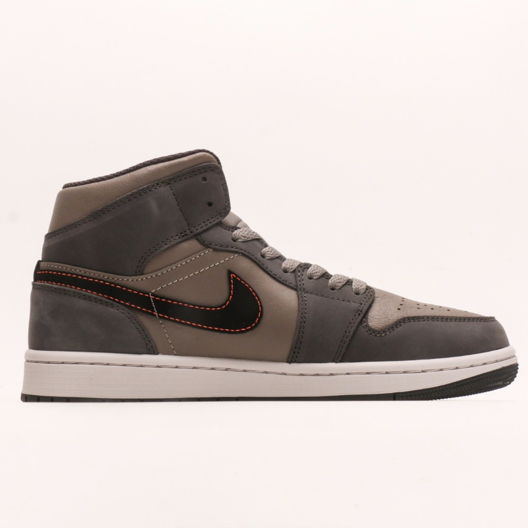 Air Jordan 1 Mid 'Grey-Orange'