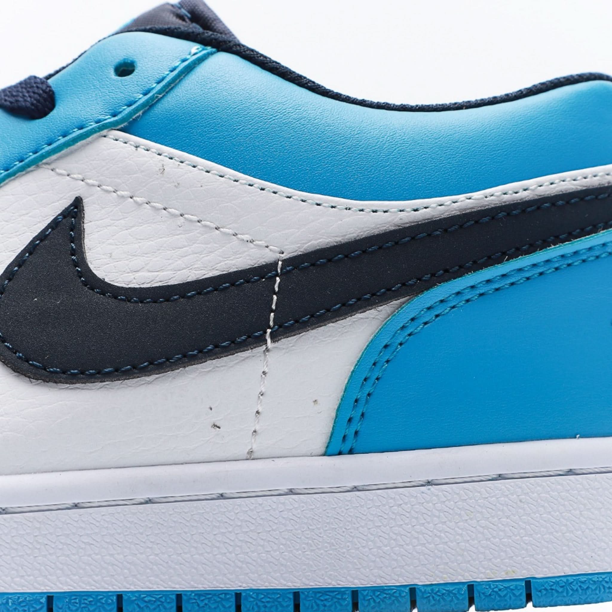 Air Jordan 1 Low 'Blue-Black Swoosh'
