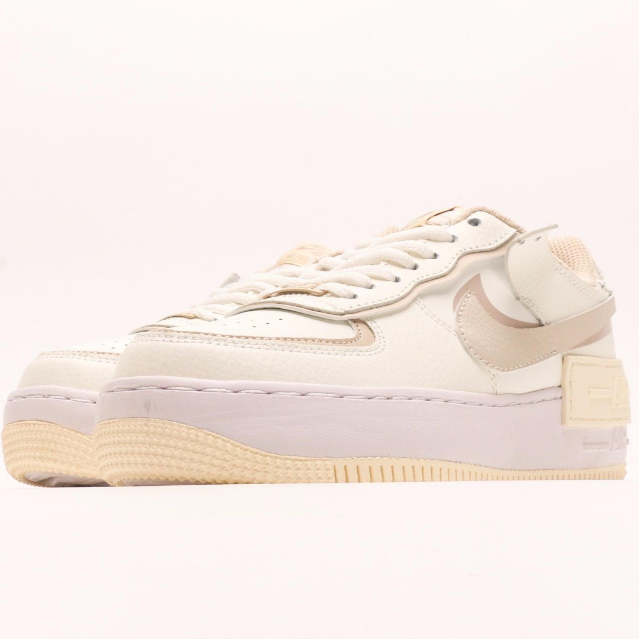 Nike Air Force 1 Shadow Beige Swoosh