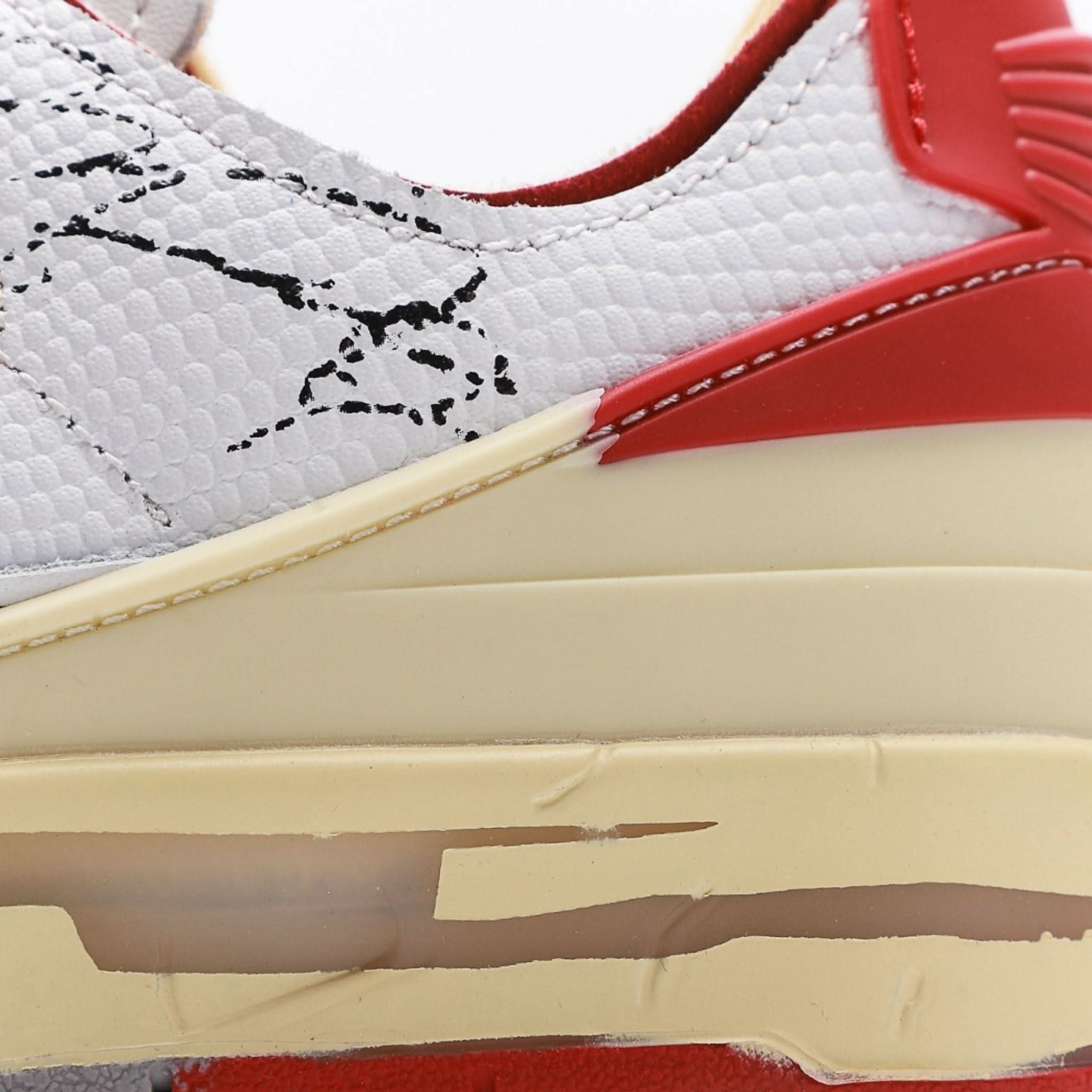 Off White x Nike Air Jordan 2 Low SP White Red