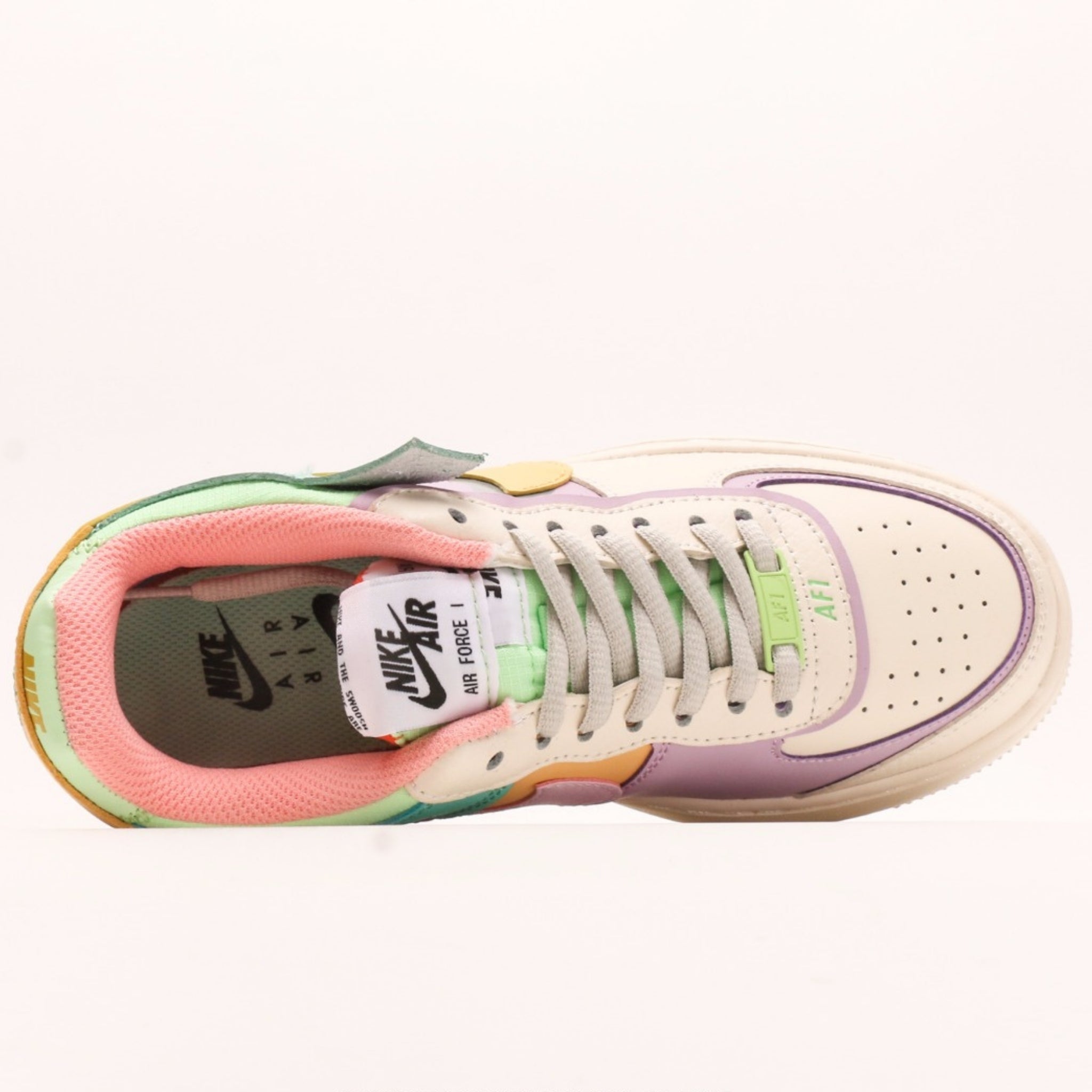 Nike Air Force 1 Shadow Yellow-Pink Swoosh