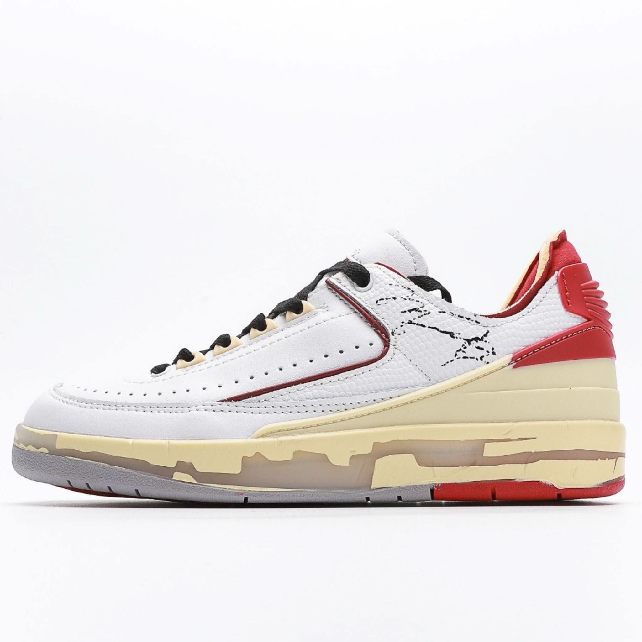Off White x Nike Air Jordan 2 Low SP White Red