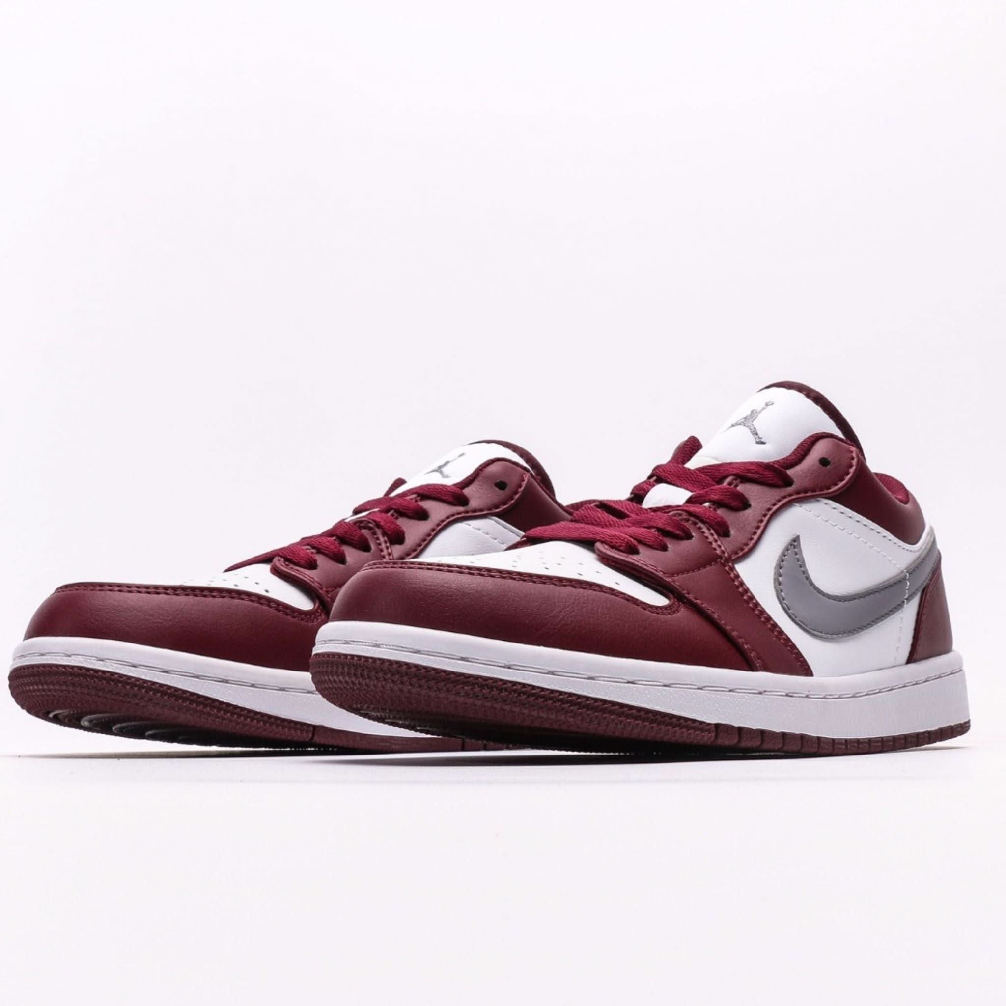 Air Jordan 1 Low 'Cherrywood Red-Grey Swoosh'