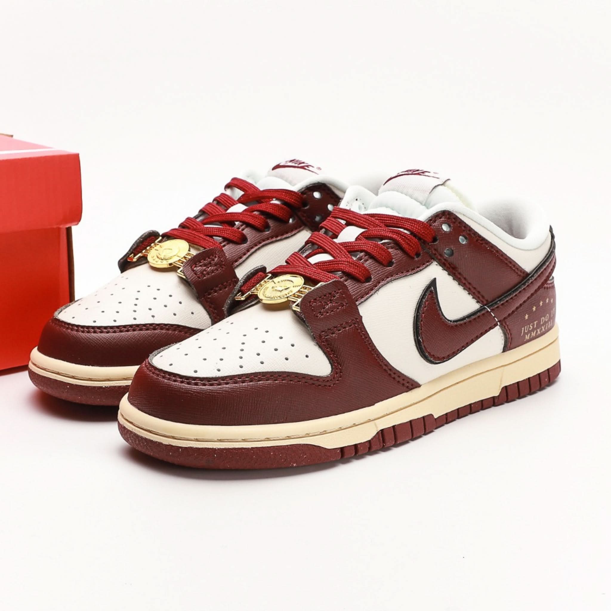 Nike Dunk Low SE Just Do It Sail Team Red