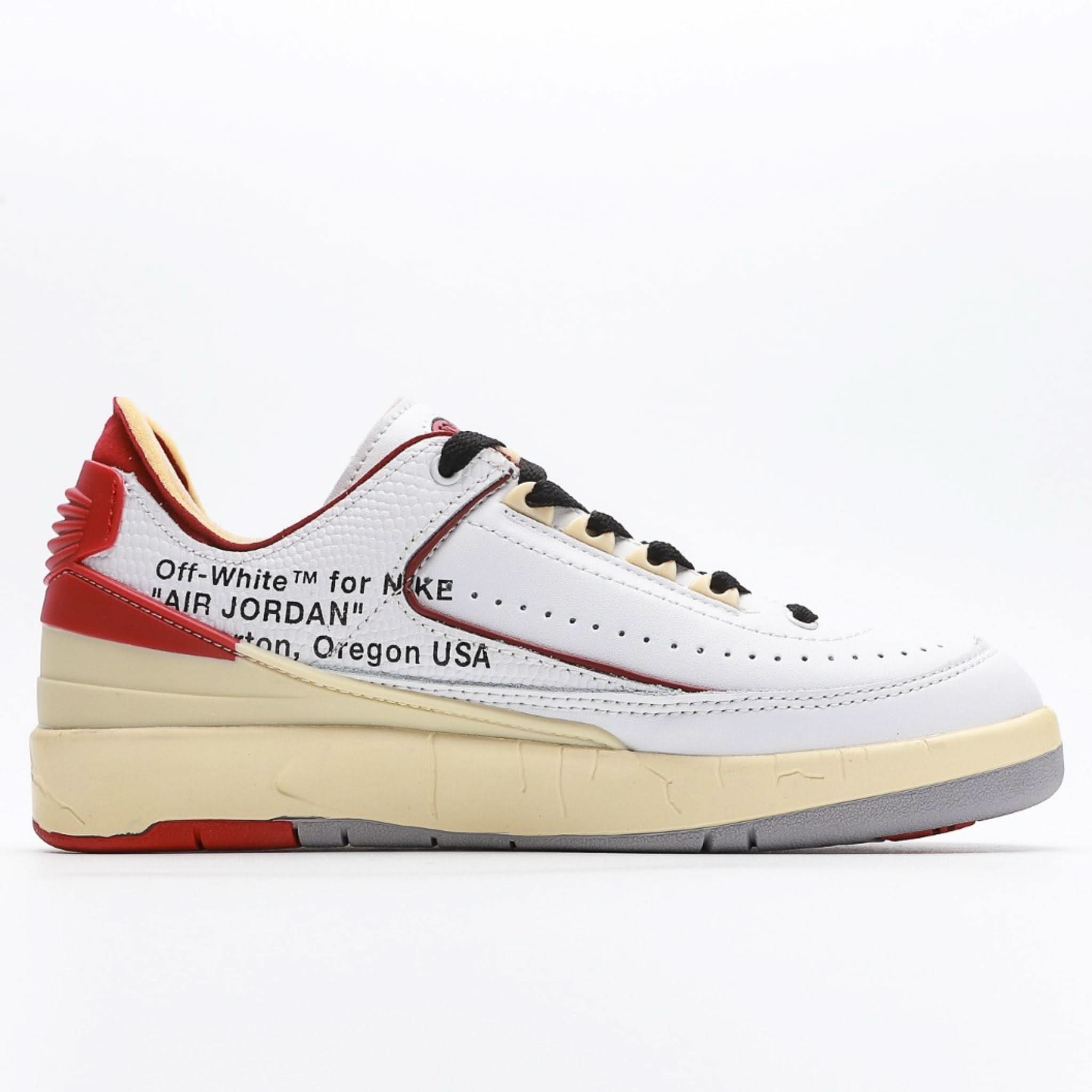 Off White x Nike Air Jordan 2 Low SP White Red