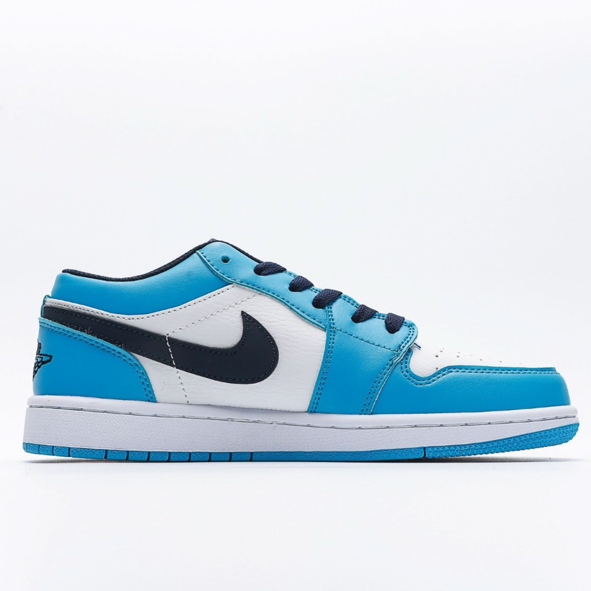 Air Jordan 1 Low 'Blue-Black Swoosh'