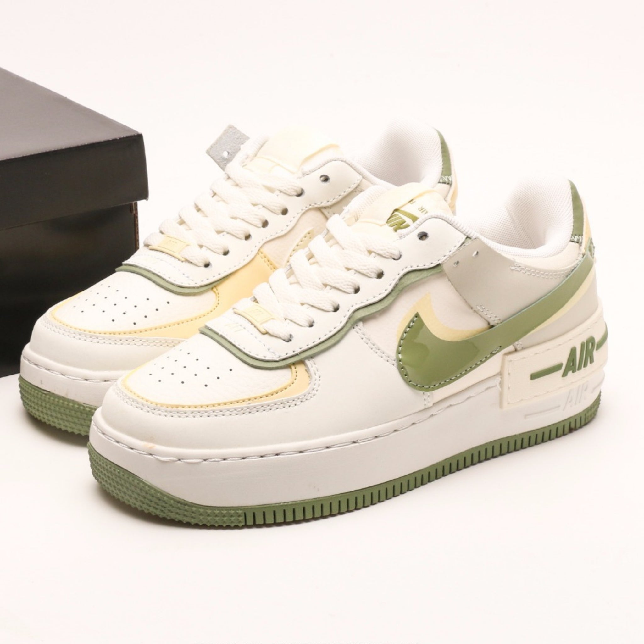 Nike Air Force 1 Shadow Green-White Swoosh