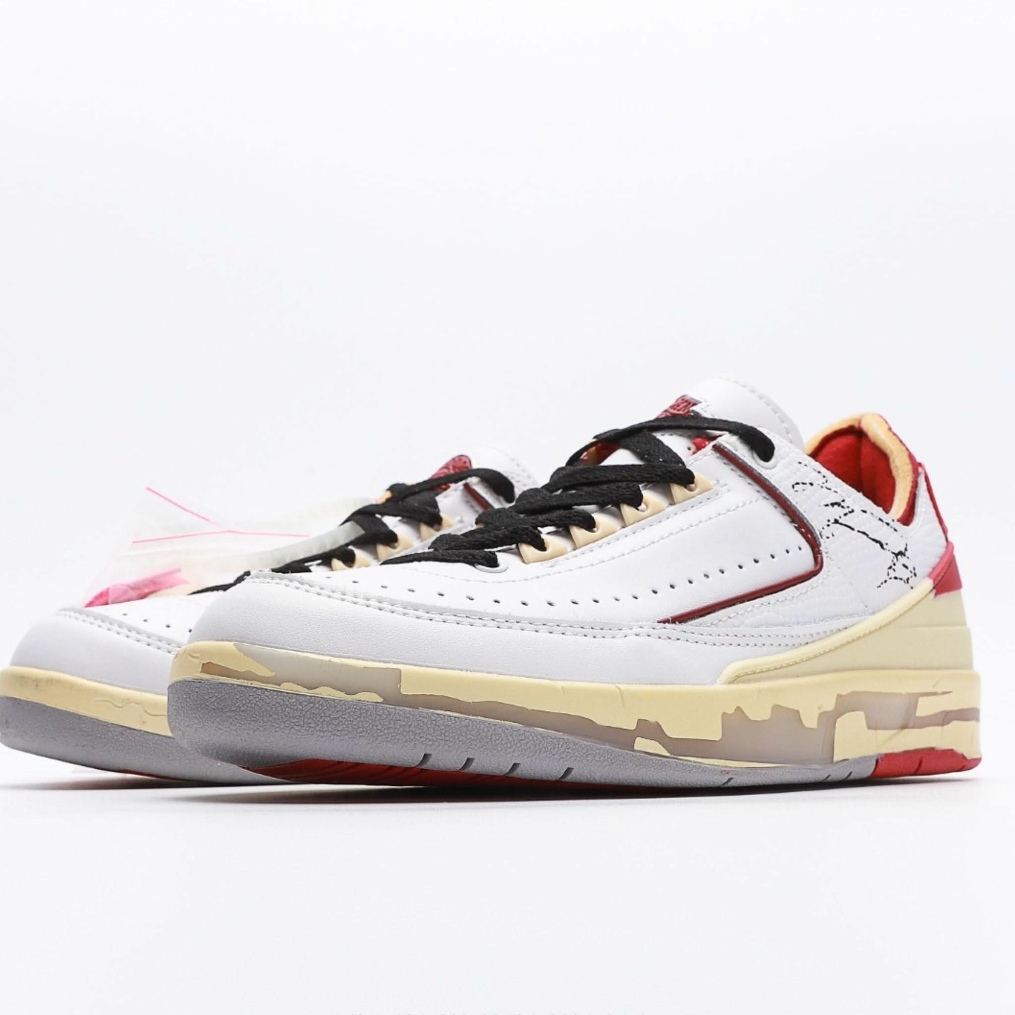 Off White x Nike Air Jordan 2 Low SP White Red