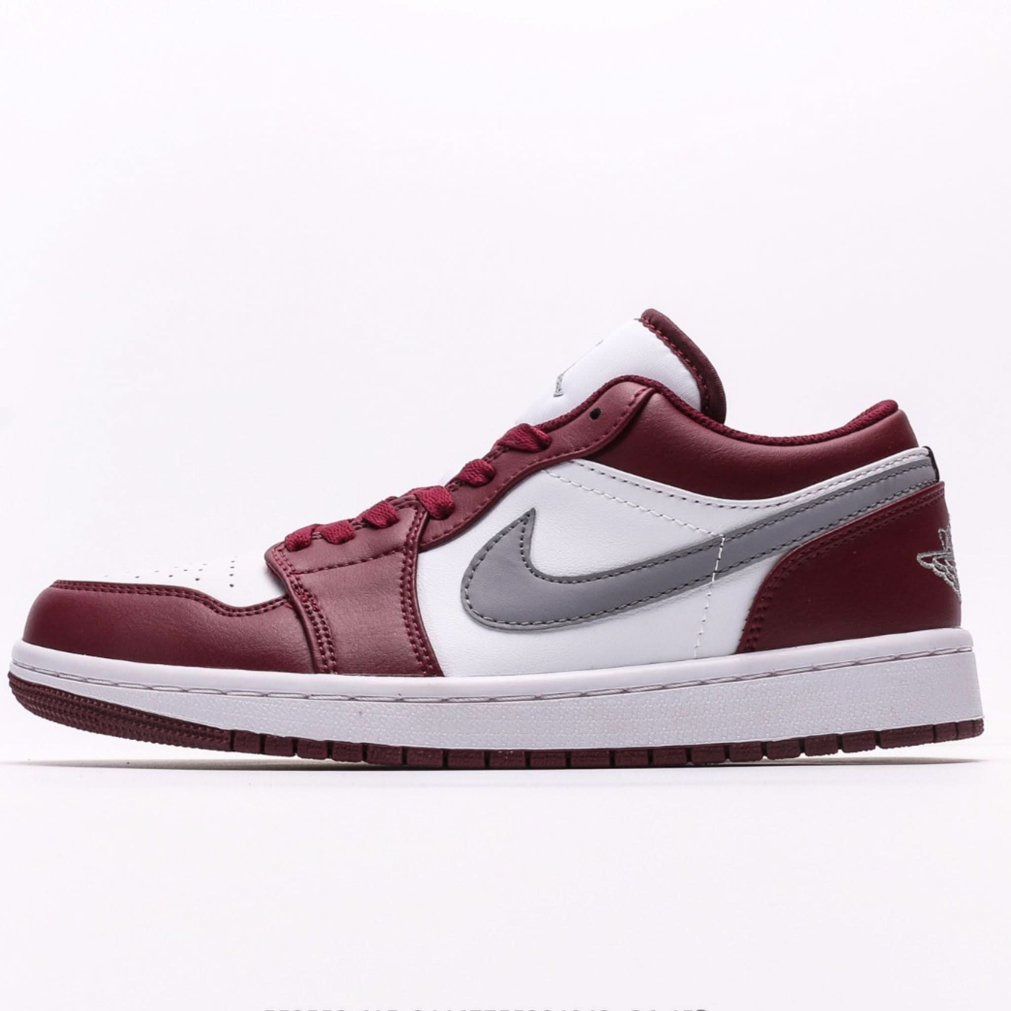 Air Jordan 1 Low 'Cherrywood Red-Grey Swoosh'