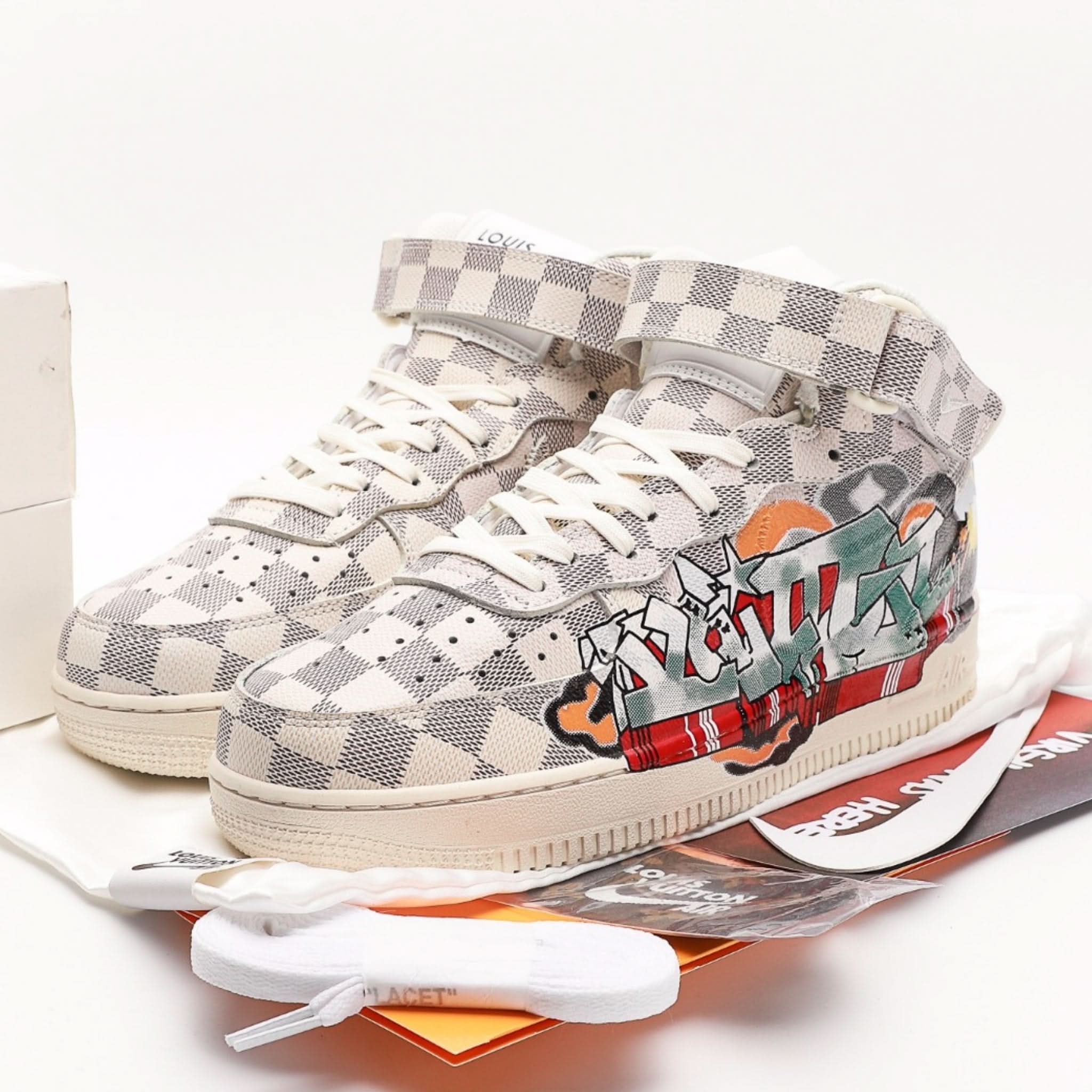 Nike x Louis Vuitton Air Force 1 Mid "Virgil Abloh - Graffiti"