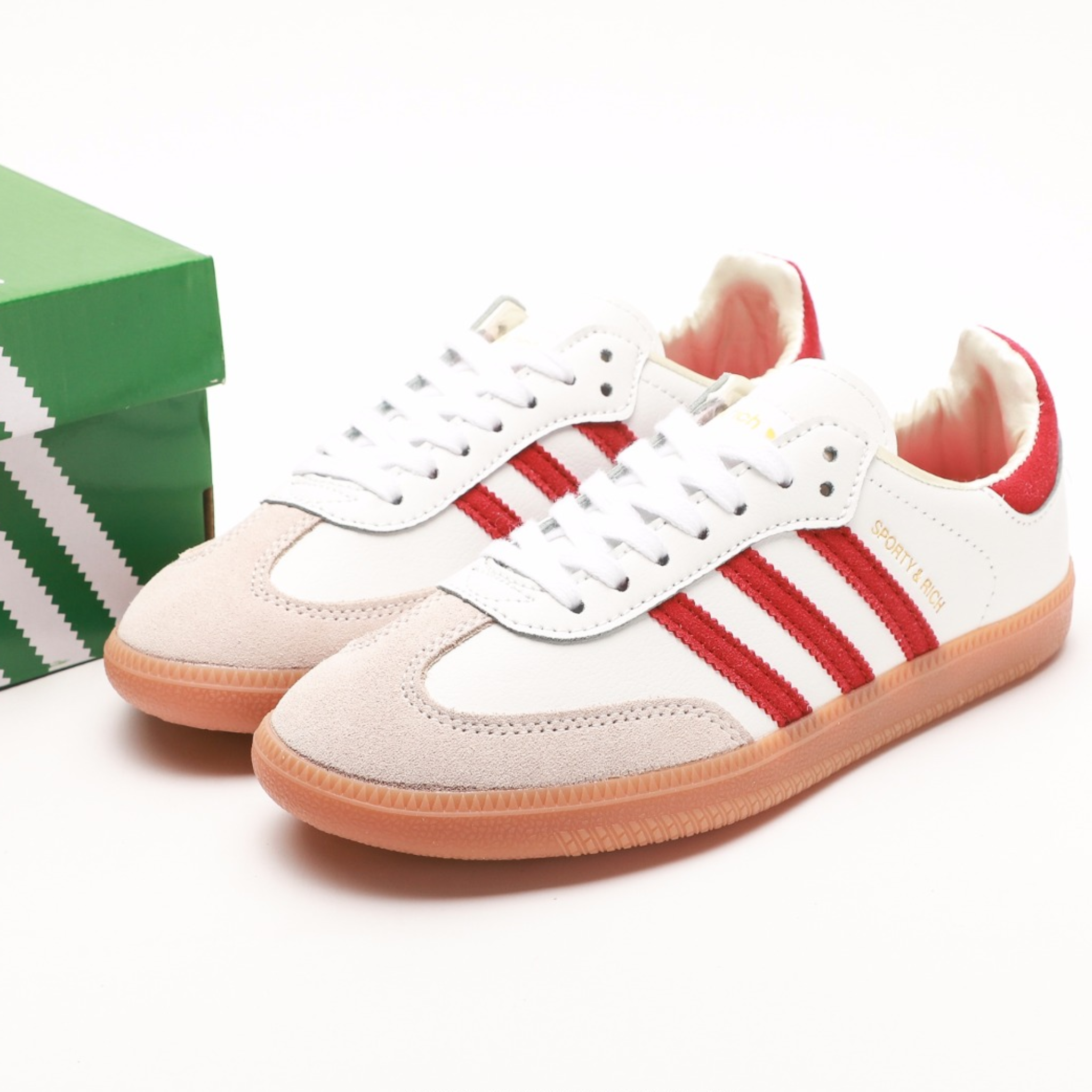 Adidas Samba Sporty & Rich White Collegiate Burgundy