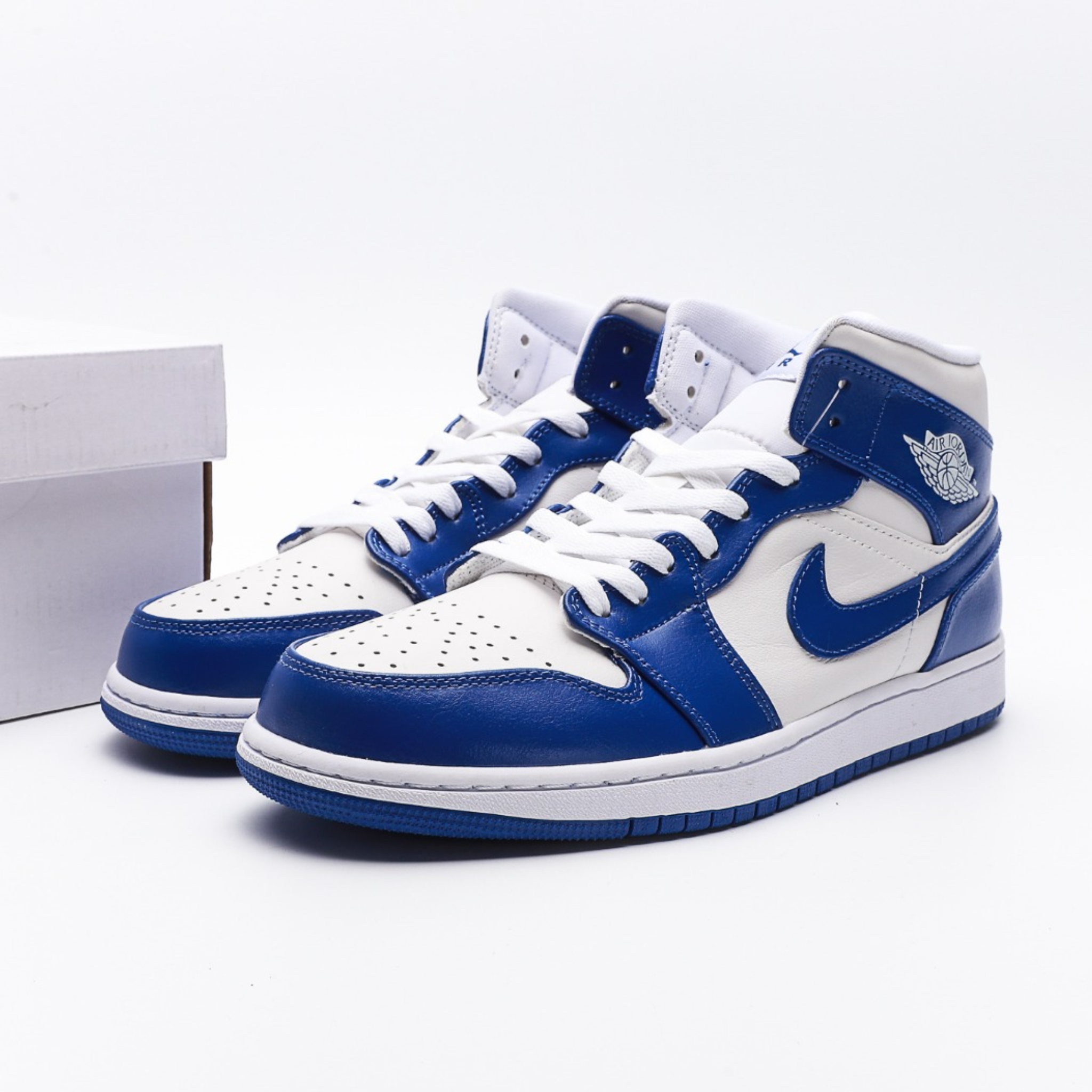 Wmns Air Jordan 1 Mid 'Blue-White'