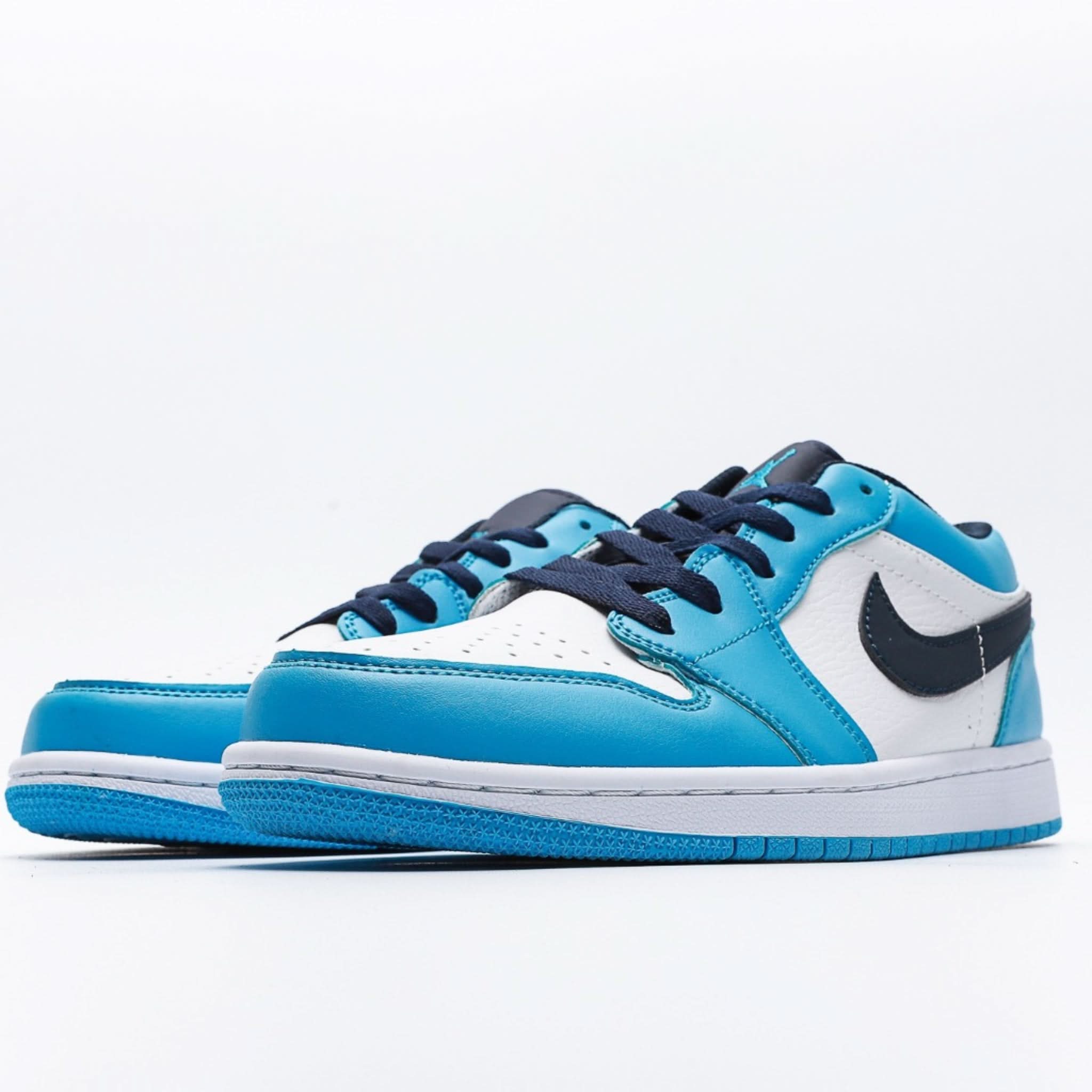 Air Jordan 1 Low 'Blue-Black Swoosh'