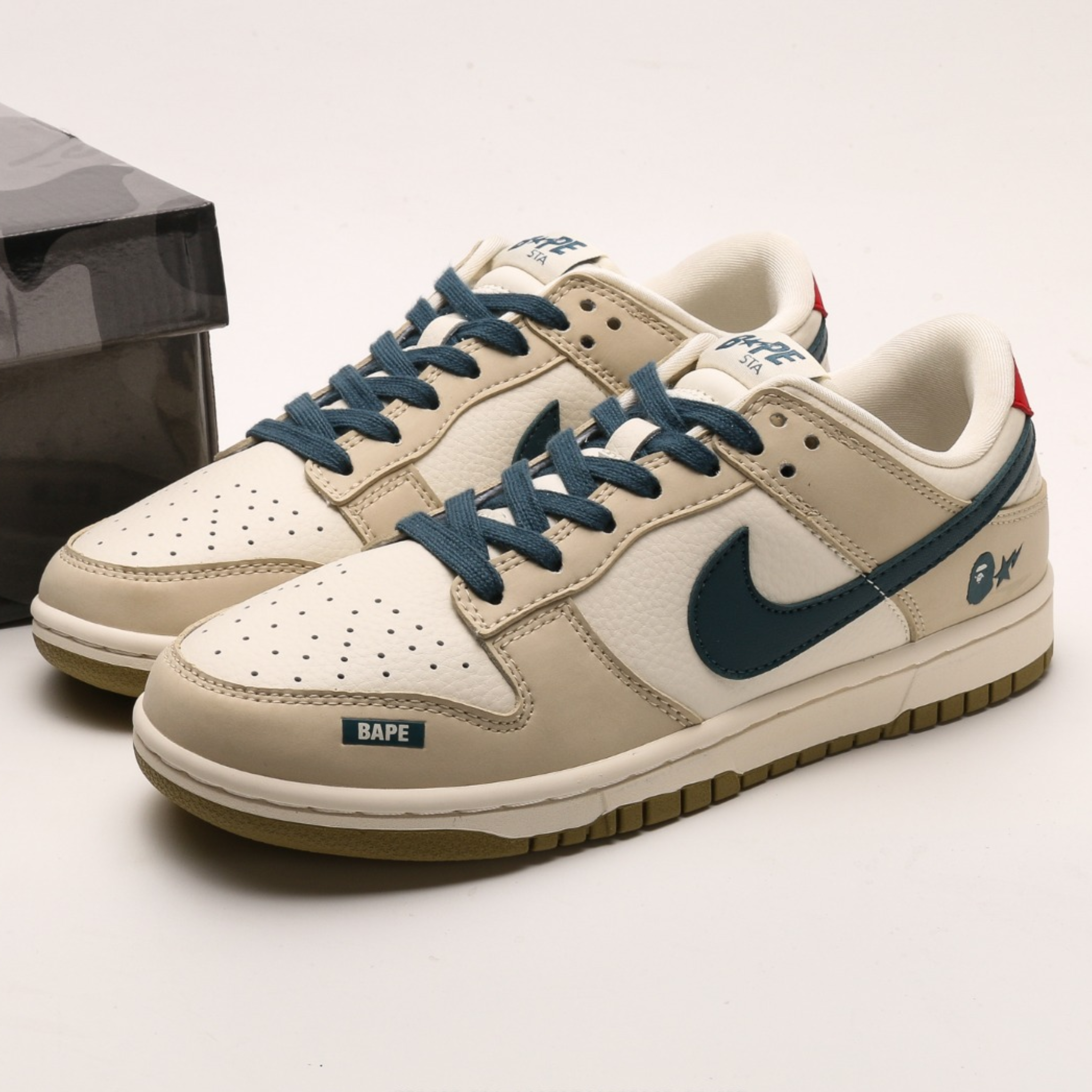 BAPE x Nike Dunk SB Low "Blue Beige"