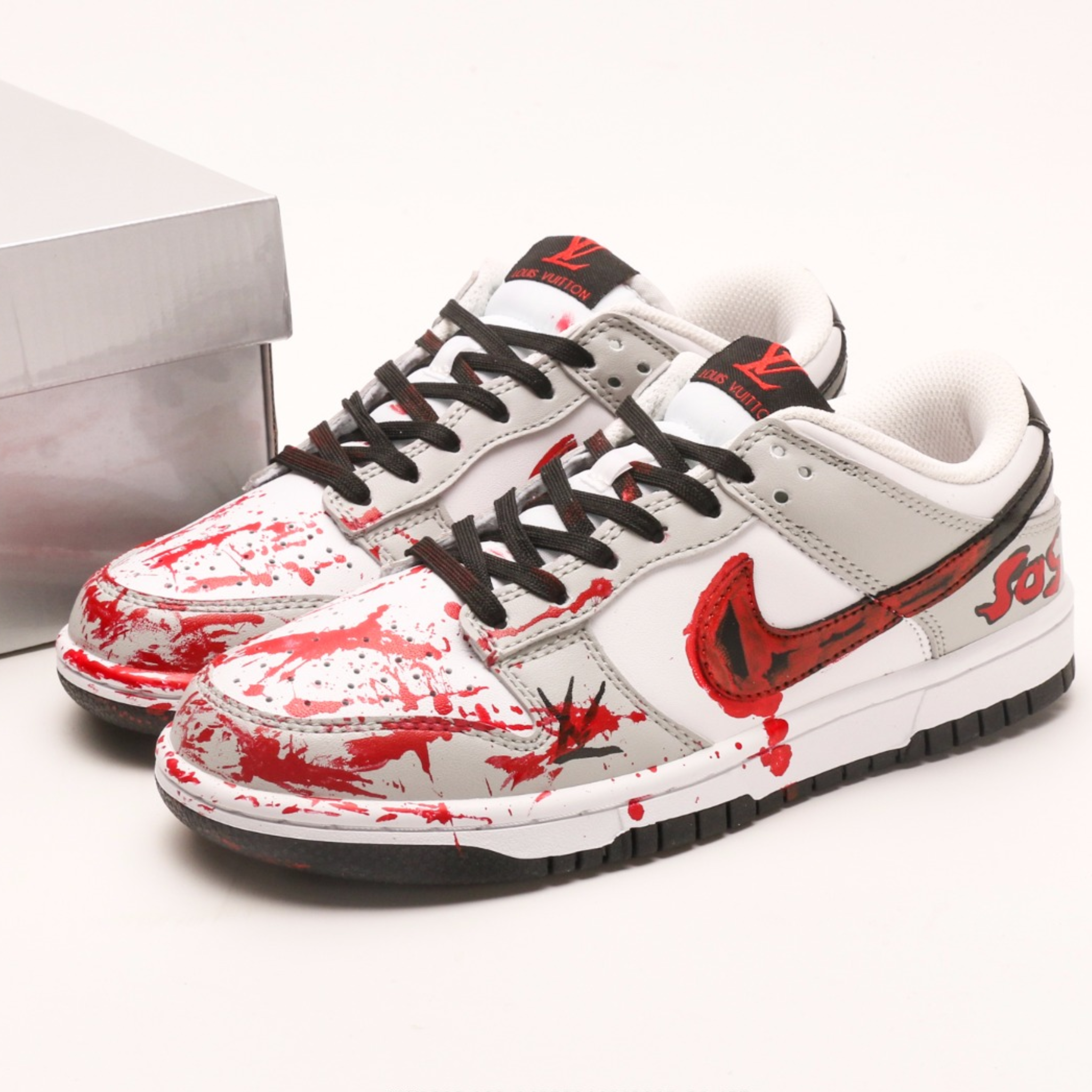 LV x Nike Dunk Low Retro "Red"