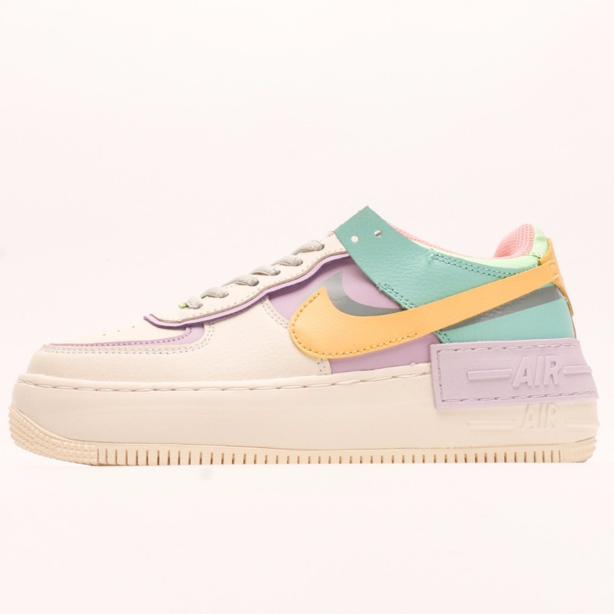 Nike Air Force 1 Shadow Yellow-Pink Swoosh