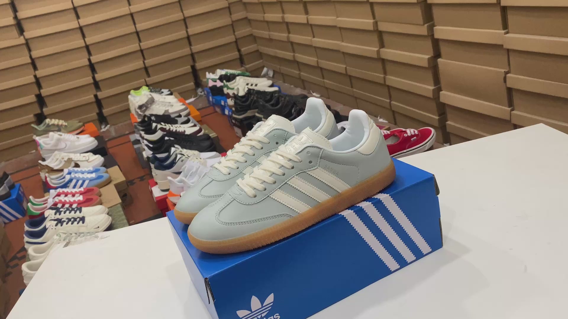 Adidas Samba og Beige blanc gomme