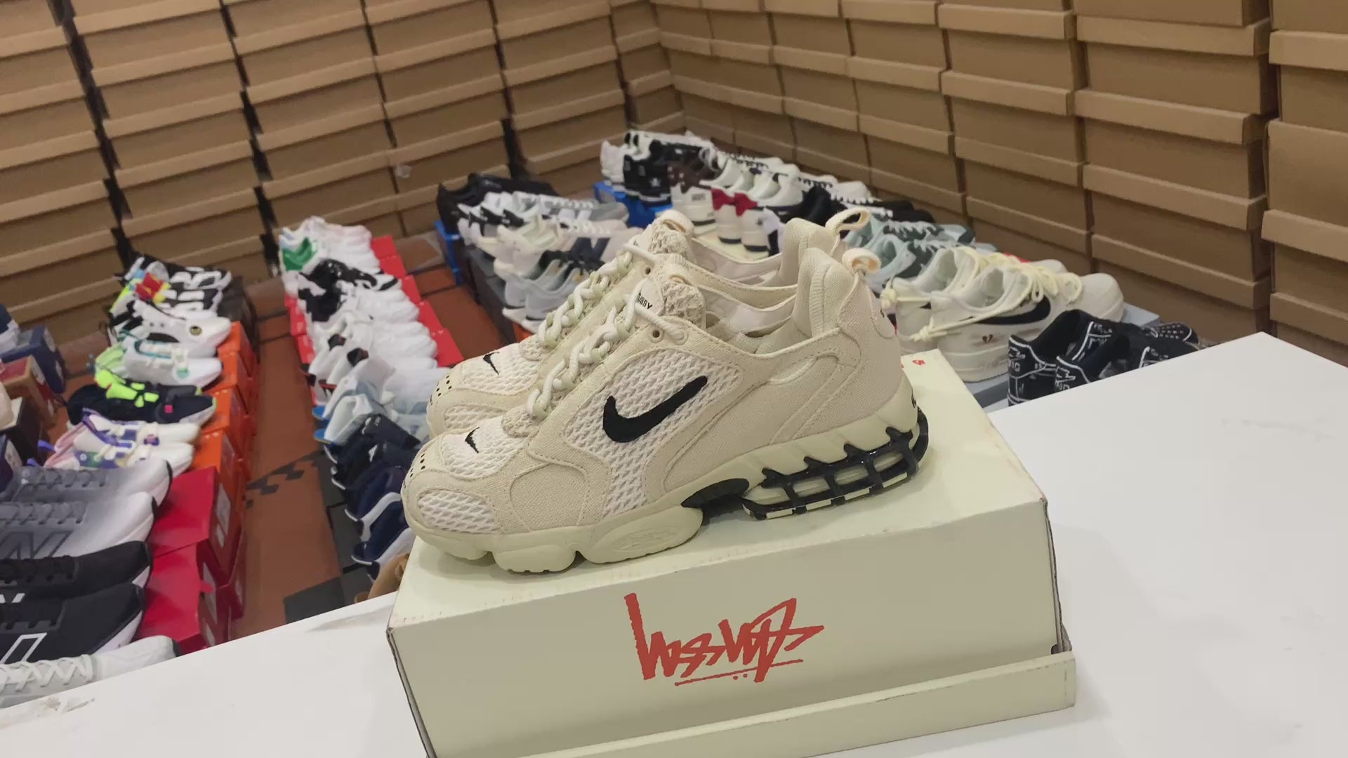 Nike Air Zoom Spiridon Cage 2 Stussy Fossil