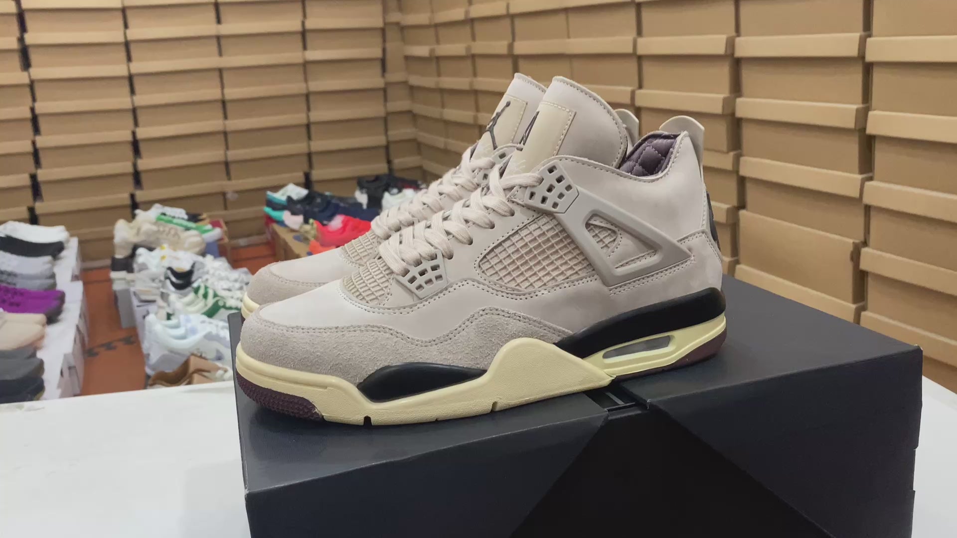 A Ma Maniere x Air Jordan 4 Retro 'Fossil Stone'