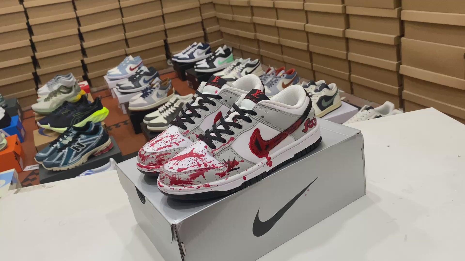 LV x Nike Dunk Low Retro "Red"