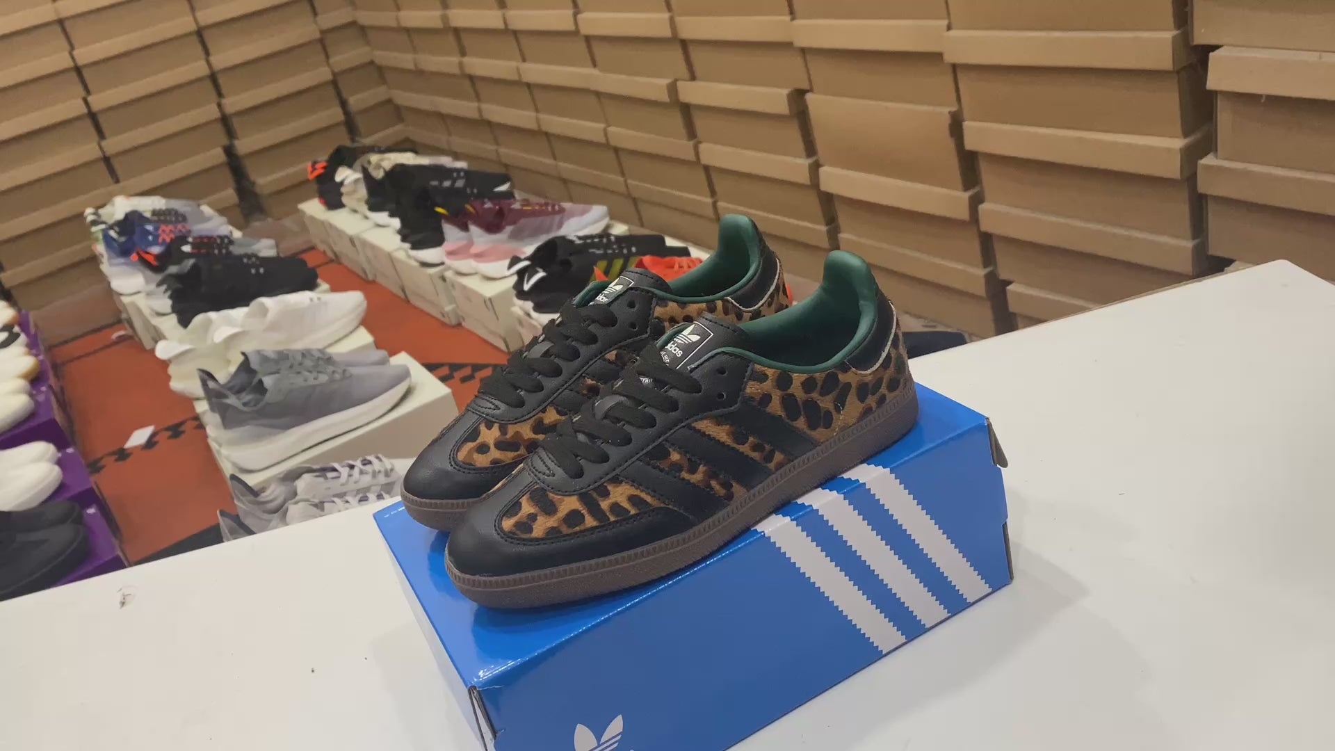 Adidas Samba OG Black Green Leopard