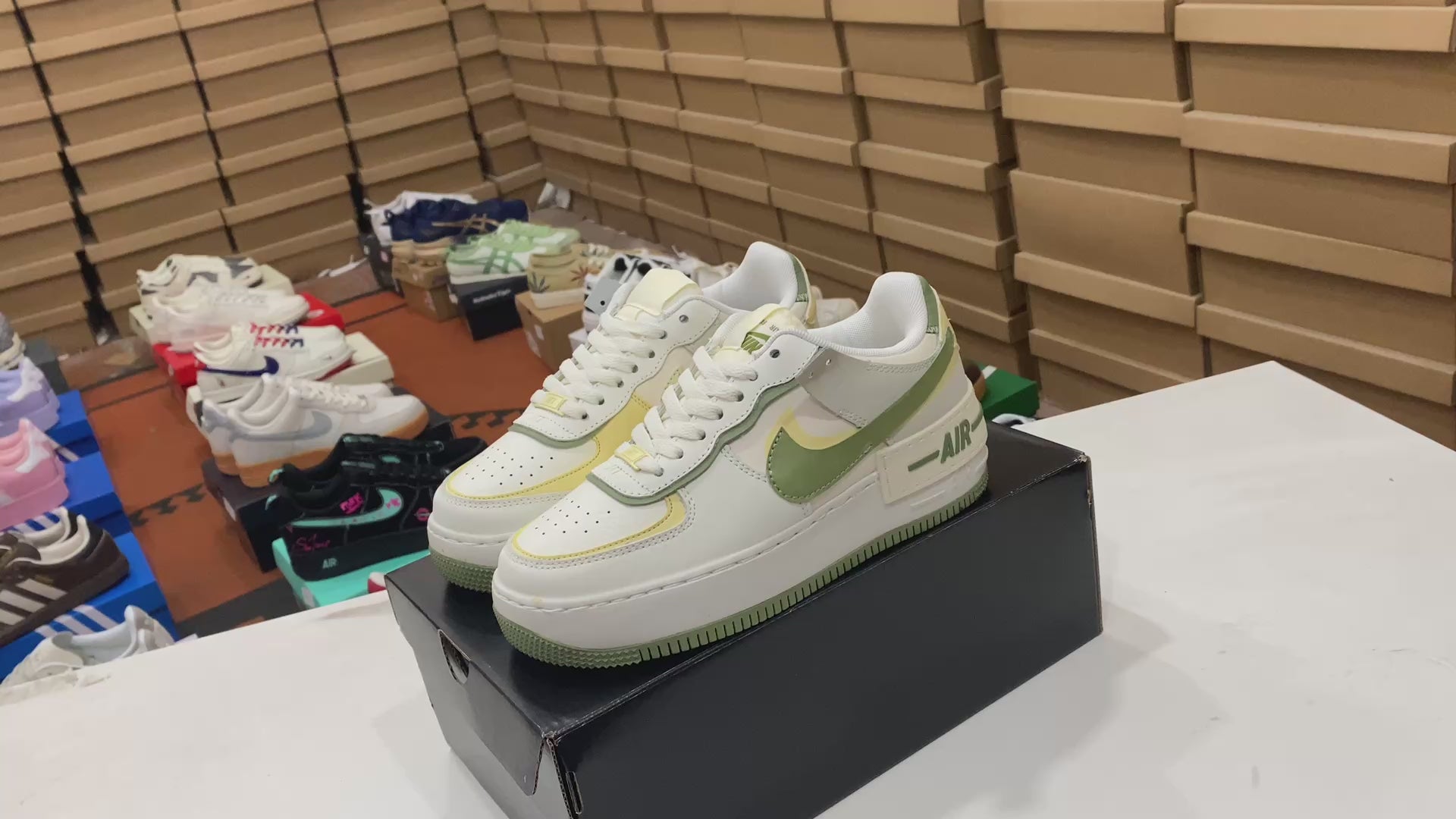 Nike Air Force 1 Shadow Green-White Swoosh